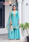 Mannat Vol 2 By Ossm Viscose Roman Silk Kurti With Bottom Dupatta Exporters In India